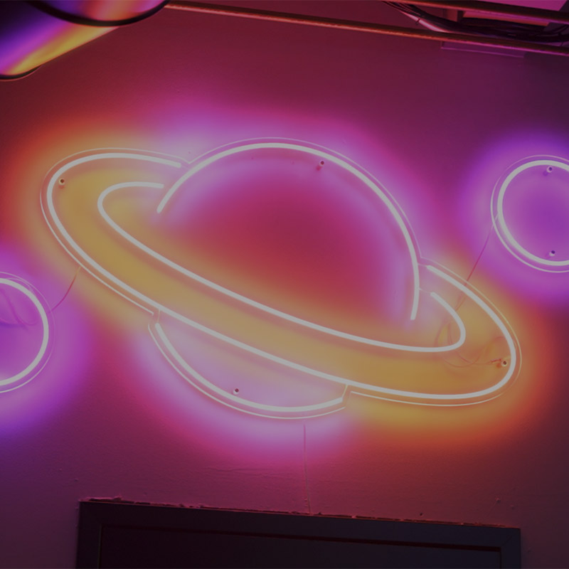 Saturn Sports Bar Neon Light